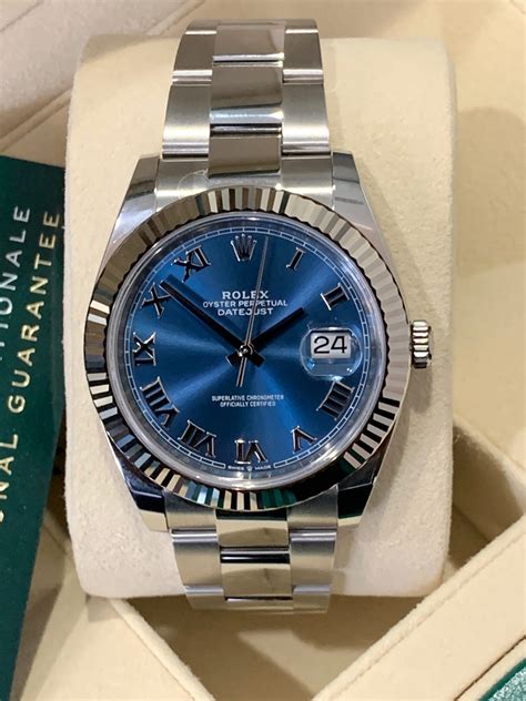blue dial rolex watch